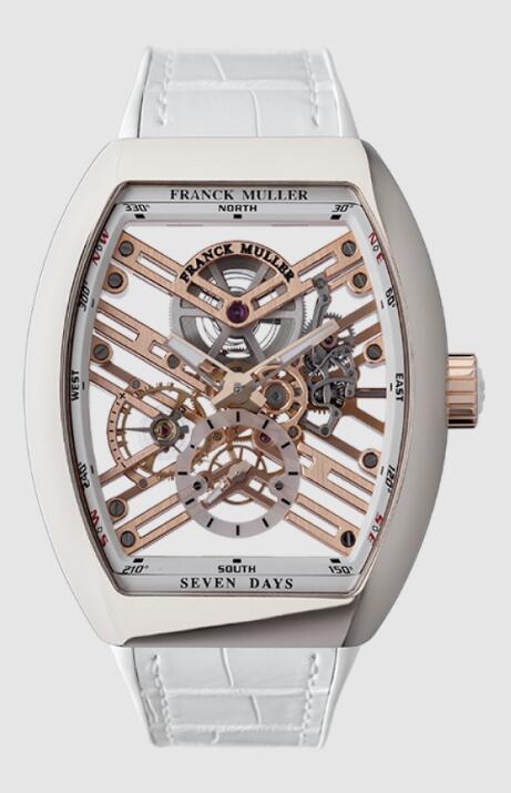 Franck Muller VANGUARD 7 DAYS POWER RESERVE SKELETON Replica Watch Cheap Price V41S6SQTSTG ACBC